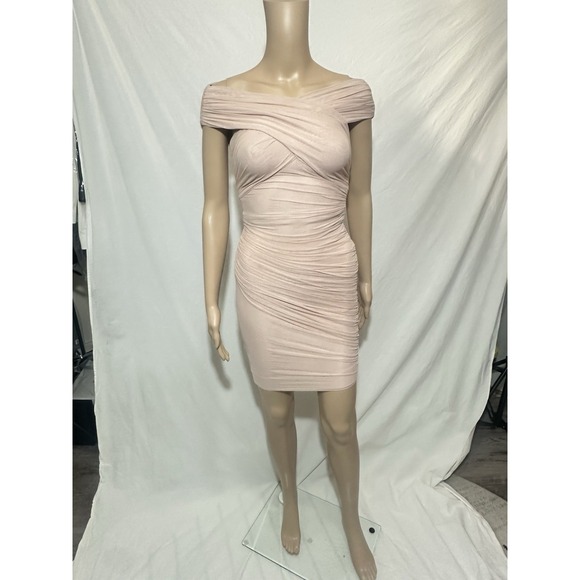 Herve Leger Dresses & Skirts - Herve Leger Off-The-Shoulder Ruched Mini Dress Bodycon Designer